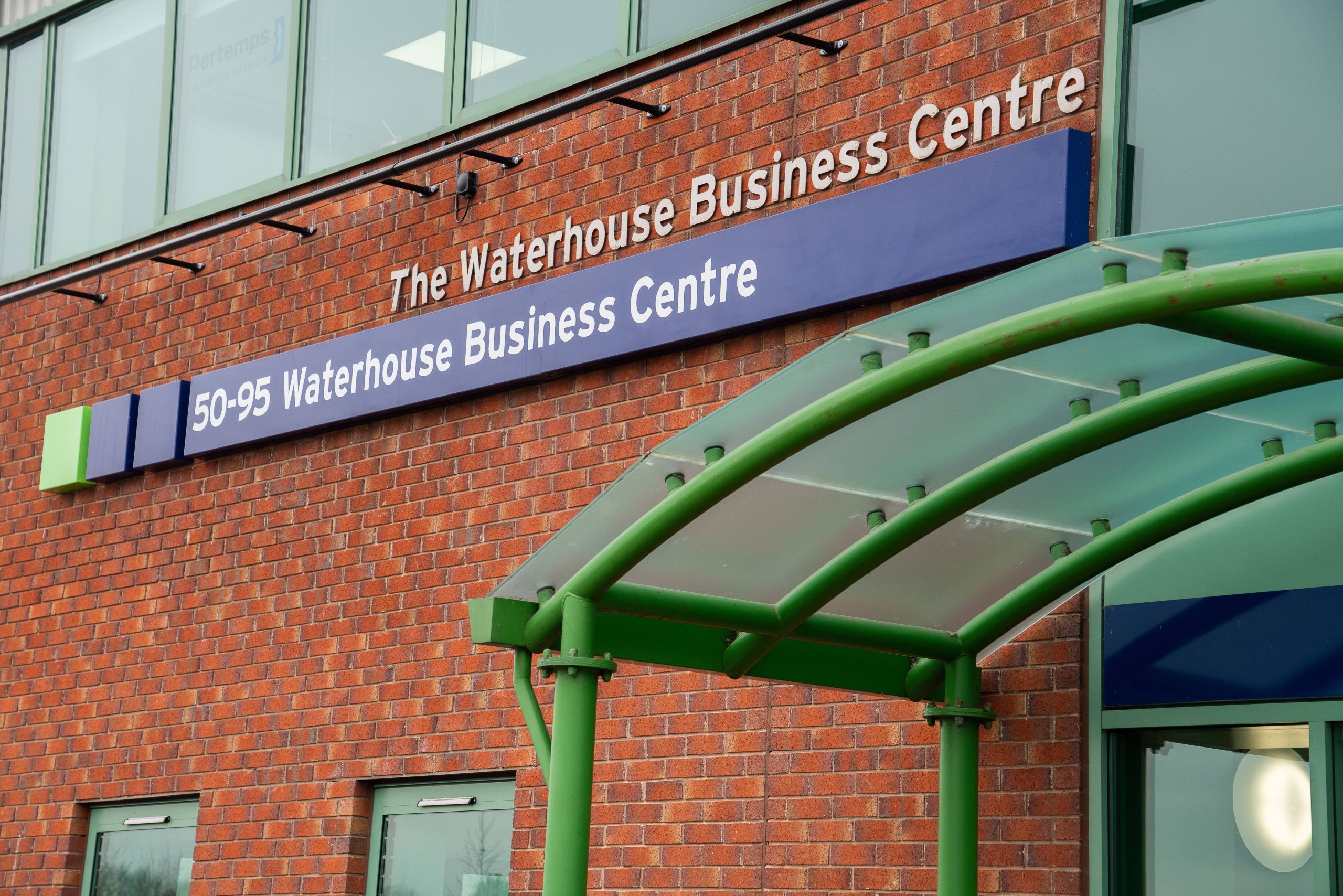 Entrance sign to Waterhouse Business Centre